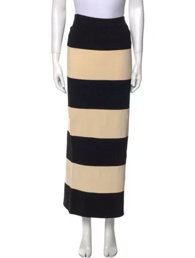 Pre-owned Posse Striped Midi Length Skirt
