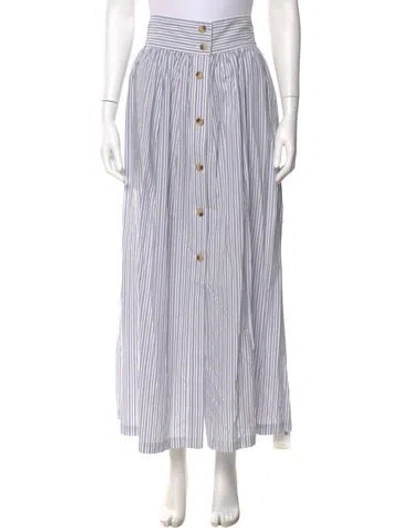 Pre-owned Posse Striped Midi Length Skirt W/ Tags In Multi