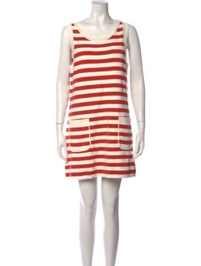 Pre-owned Posse Striped Mini Dress In Multicolor