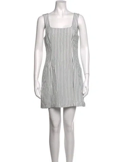 Pre-owned Posse Striped Mini Dress W/ Tags In Green