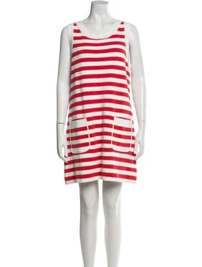 Pre-owned Posse Striped Mini Dress W/ Tags In Red