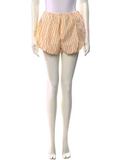 Pre-owned Posse Striped Mini Shorts W/ Tags In Neutral