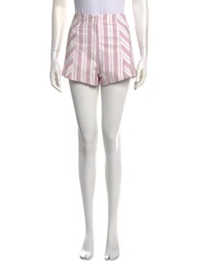 Pre-owned Posse Striped Mini Shorts W/ Tags In White