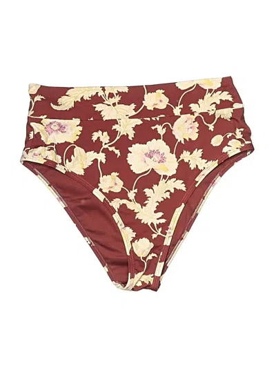 Pre-owned Posse Swimsuit Bottoms In Burgundy