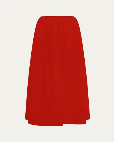 Posse Sylvie Midi Skirt In Ruby