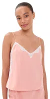 Posse Tabitha Lace-trimmed Top In Pink