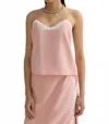 Posse Tabitha Lace-trimmed Top In Pink