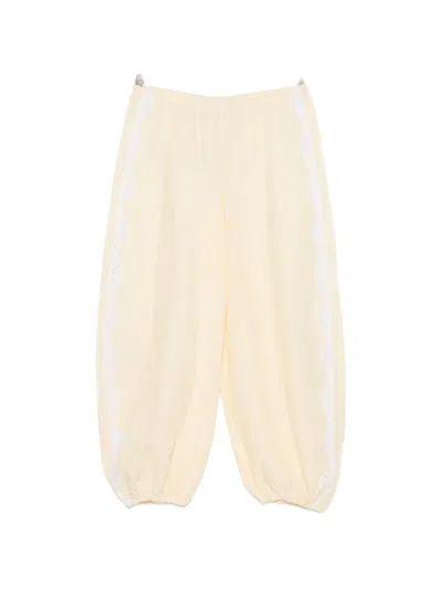 Posse Tabitha Lace-trim Pants In Blue
