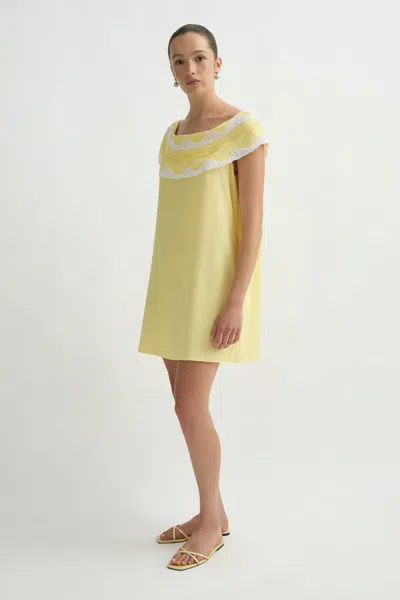 Posse Tabitha Off Shoulder Mini Dress In Yellow