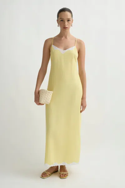 Posse Tabitha Slip Dress In Yellow