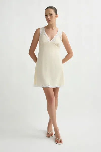 Posse Tabitha Slip Mini Dress In Neutral