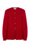 Posse Teresa Wool-cashmere Cardigan In Red
