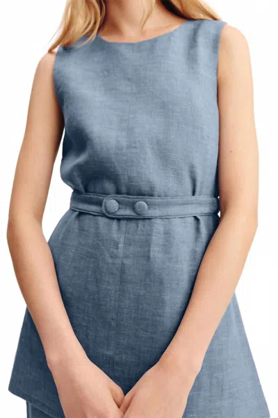 Posse Thea Sleeveless Tunic In Steel Blue