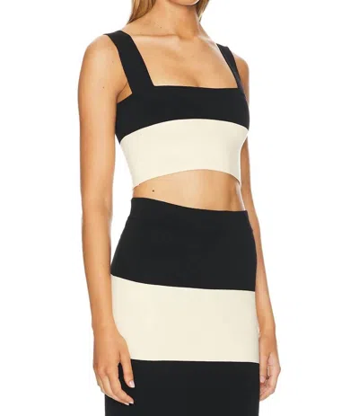 Posse Theo Crop Top In Black/white
