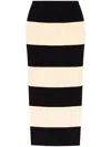 Posse Exclusive Theo Striped Jersey Strapless Maxi Dress In Neutrals