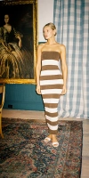 Posse Exclusive Theo Striped Jersey Strapless Maxi Dress
