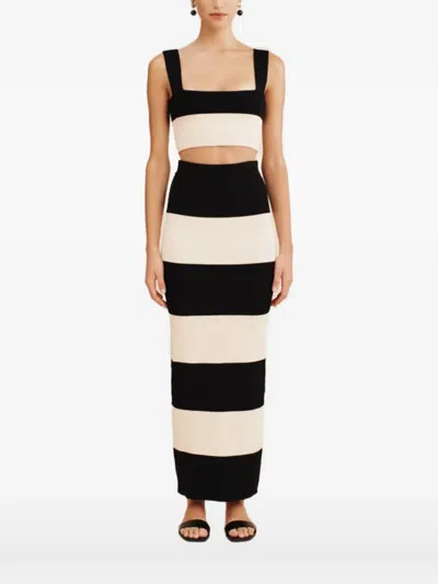 Posse Theo Striped Crop Top In Multi