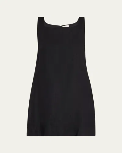 Posse Val Linen Mini Dress In Black