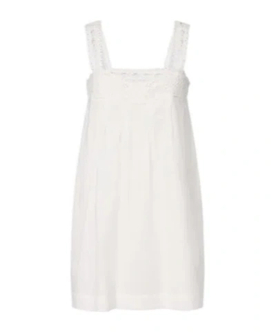 Posse Veda Crochet-trimmed Cotton Minidress In White