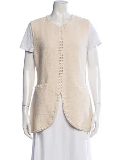 Pre-owned Posse V-neck Sweater In Neutrals