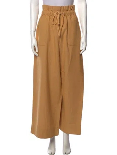 Pre-owned Posse Wide Leg Pants In Gold