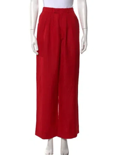 Pre-owned Posse Wide Leg Pants In Red