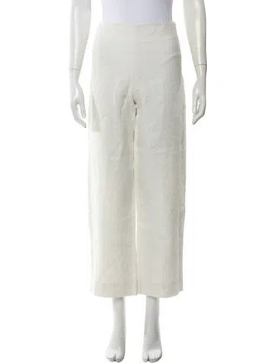 Pre-owned Posse Wide Leg Pants In White