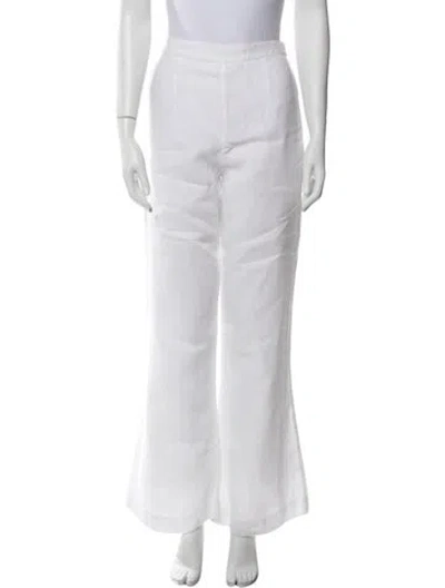 Pre-owned Posse Wide Leg Pants In White