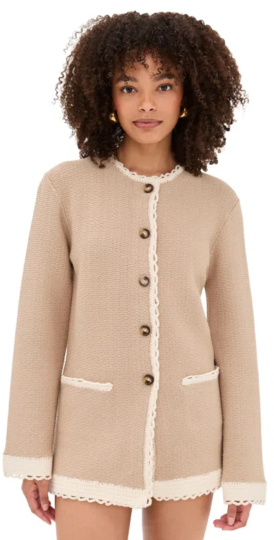 Posse Willow Cardigan Taupe In Brown