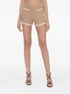 Posse Willow Crochet-trim Shorts In Neutral