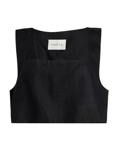 Posse Woman Top Black Size L Linen
