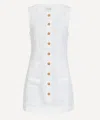 Posse Womens Dusty Citron Emma Button-down Linen Mini Dress