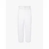 Posse Exclusive Ducky Oversized Paperbag-waist Linen Pants In Ivory