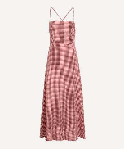 POSSE POSSE WOMEN'S LORI RED GINGHAM DRESS