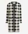 Posse Gingham Check Button Cardigan In Black