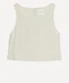 Posse Val Cropped Linen Top