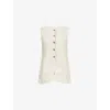 Posse Womens Emma Two-patch-pockets Linen Vest Natural