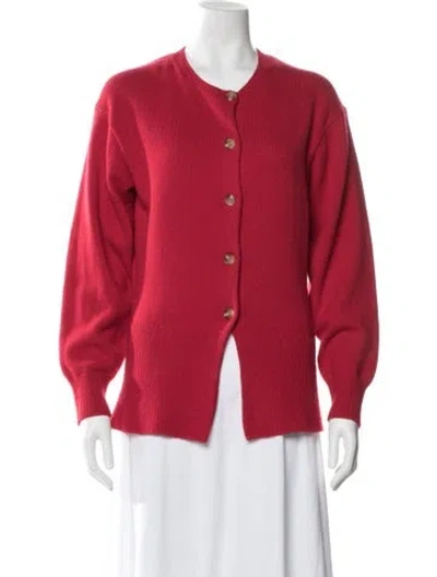 Pre-owned Posse Wool Crew Neck Sweater In Red