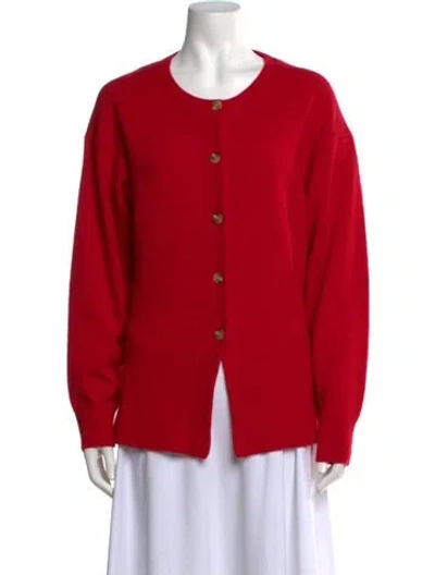 Pre-owned Posse Wool Crew Neck Sweater In Red