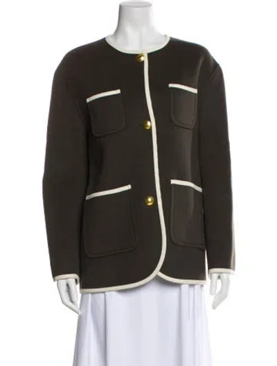 Pre-owned Posse Wool Evening Jacket In Green