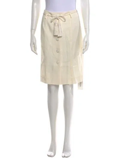 Pre-owned Posse Wool Knee-length Skirt W/ Tags In Neutral