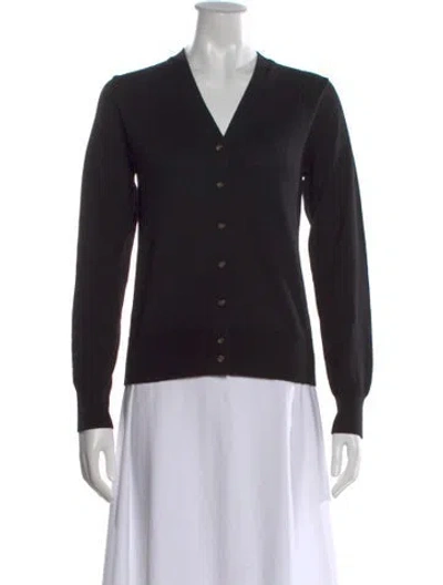 Pre-owned Posse Wool V-neck Sweater W/ Tags In Black