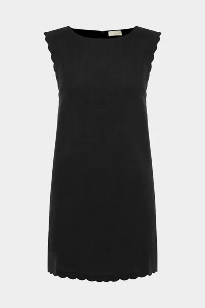 Posse Alice Linen Mini Dress In Black