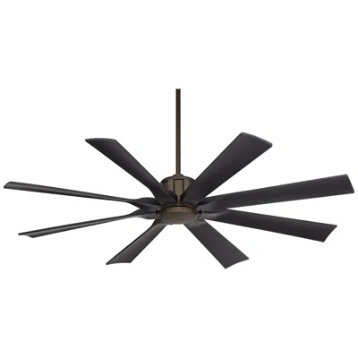 Possini Euro Design 60" Possini Euro Defender Oil Rubbed Bronze Ceiling Fan With Remote