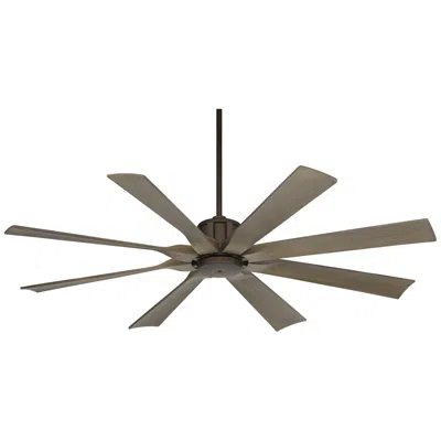Possini Euro Design 60" Possini Euro Defender Oil-rubbed Bronze Oak Ceiling Fan