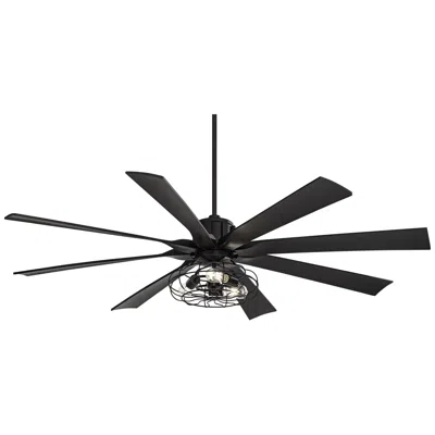 Possini Euro Design 70" Possini Defender Matte Black Led Ceiling Fan With Remote