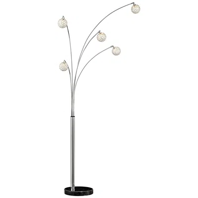 Possini Euro Design Allegra 88" High Crystal Ball Arc Floor Lamp