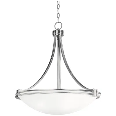 Possini Euro Design Deco Nickel 24 1/4" Wide Pendant Light