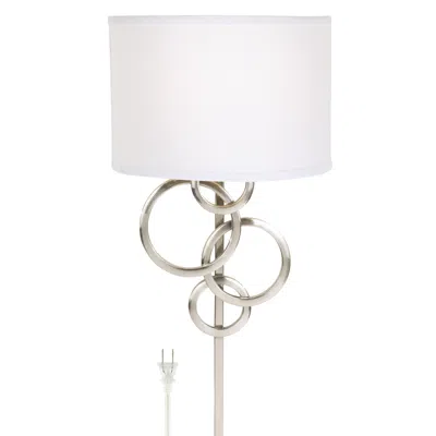 Possini Euro Design Design Circles Plug-in Wall Sconce With Cord Cover And Usb Dimmer