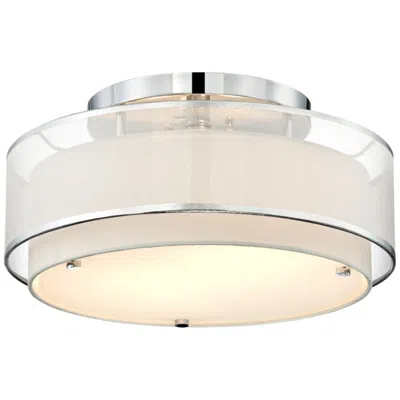 Possini Euro Design Double Organza 16" Wide Ceiling Light